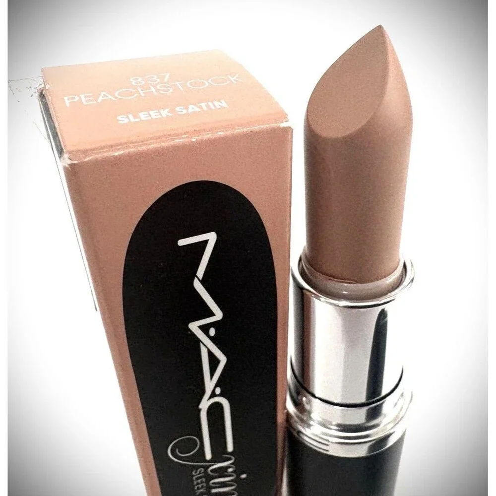 MAC MACXIMAL 837 PEACHSTOCK - Sleek Satin Lipstick - Full Sz - .12 Oz - FreeShip